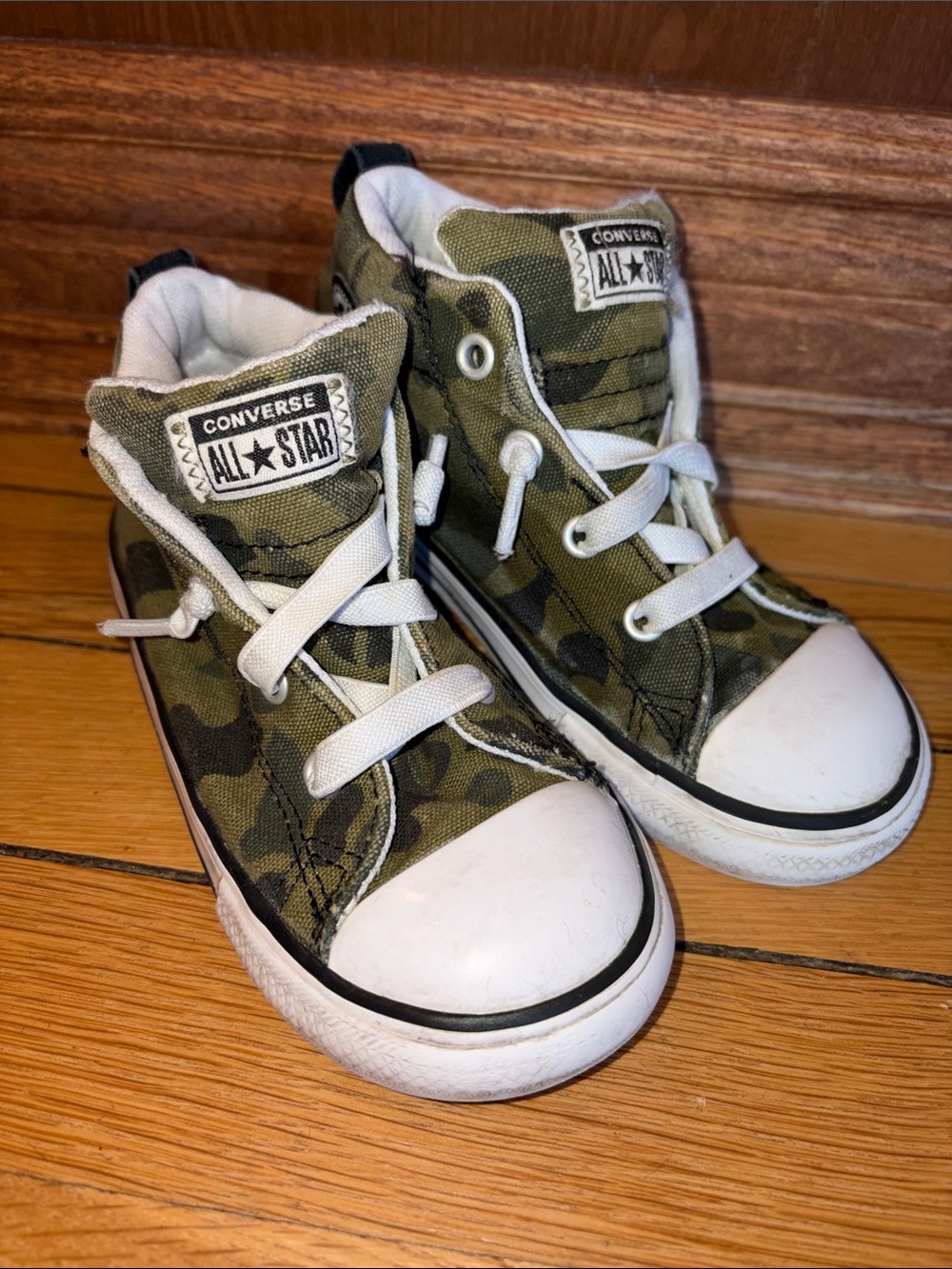 Converse Kids Olive Camo All Star High-Top Sneakers